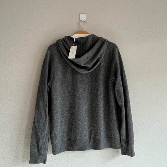 vince cashmere blended full-zip hooded sweatshirt - Picture 2 of 7